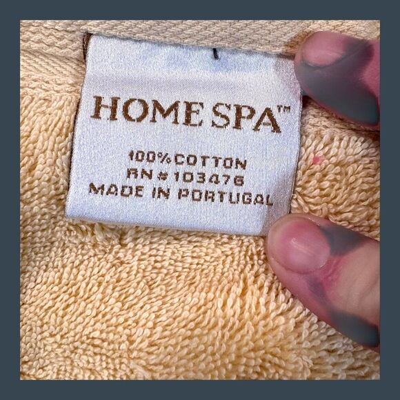 Home Spa Embroidered Floral Bath Towel Portugal Set Of 7 Cotton Beige READ - Picture 9 of 10